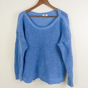 Old Navy Open Knit Scoop Neck Sweater Blue size 2XL